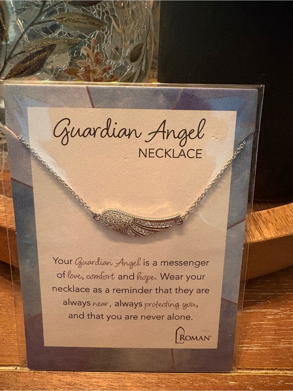 Guardian Angel Silver-Tone Wing Necklace by Roman
